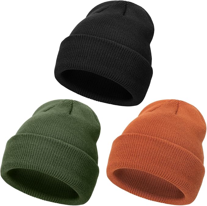 DRESHOW BQUBO 3 Pack Baby Beanies Toddler Kids Winter Hats Soft Knit Hat - Image 9