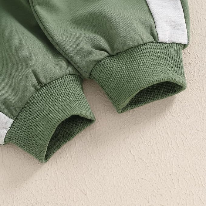 Infant Baby Boy Fall Winter Clothes Outfit Hooded Long Sweatshirt Pant Set - Image 7