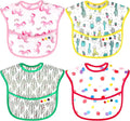 Accmor Baby Bibs, Waterproof Baby Toddler Bibs, Apron Smock Bib for Baby Boys Girls, Essential Must Have for Eating, Feeding