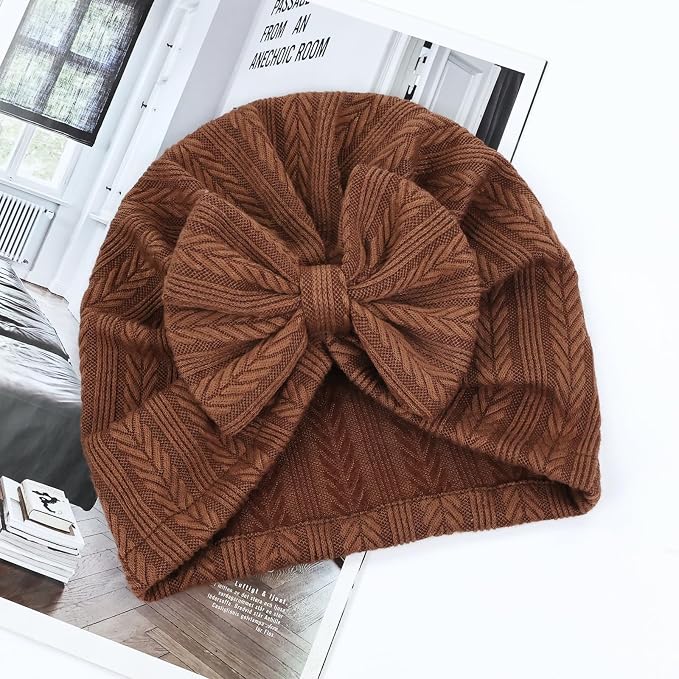 Cinaci 4 Pieces Baby Girls Turban Hats - Image 8