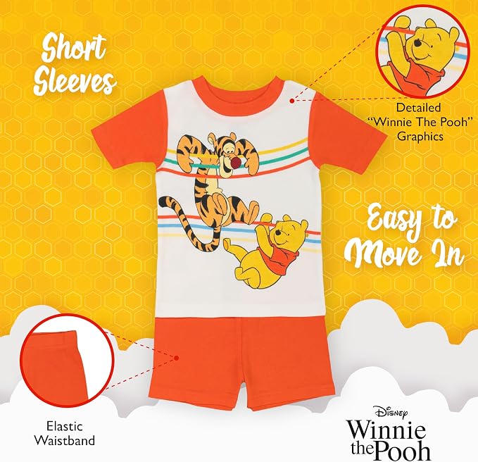 Disney Boys' 4-Piece Snug-fit Cotton Matching Comfortable Pajama Set, Soft & - Image 5