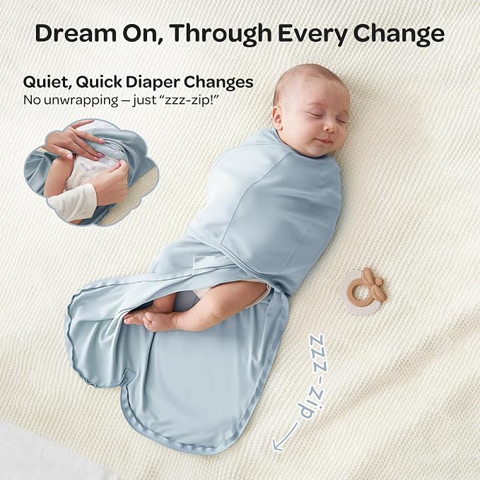 Momcozy Swaddles for Newborns, Quiet Fastener Swaddle for Infant 0-3 Months | - Image 5