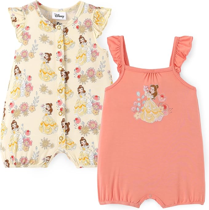 Disney Baby Girls Viscose Made from Bamboo 2 Packs Breathable Bodysuit by Disney