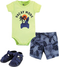 Hudson Baby Unisex Baby Cotton Bodysuit, Shorts and Shoe Set by HudsonBaby