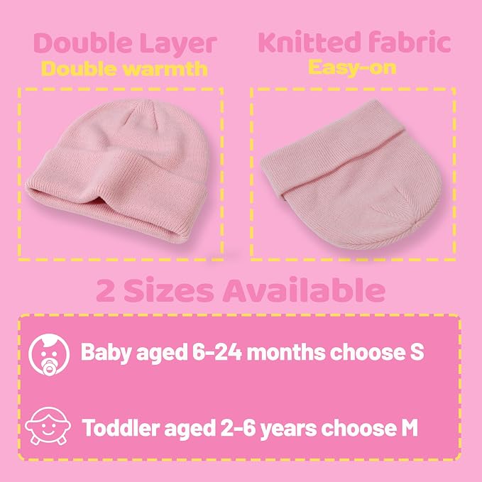 YMYDYFC Baby Beanie 3Pack Toddler Beanie Baby Winter Hats Boy&Girl 0-6Years | - Image 3