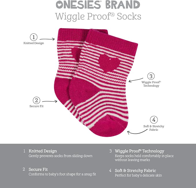 Onesies Brand Baby Boys & Girls 12 Pair Bootie Socks - Image 6