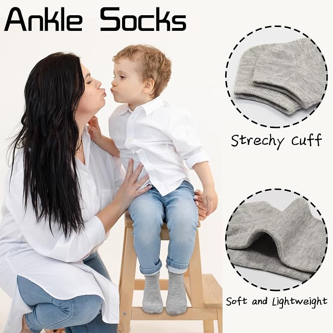Toddler Socks, 16 Pairs Low Cut Ankle Socks - Image 5