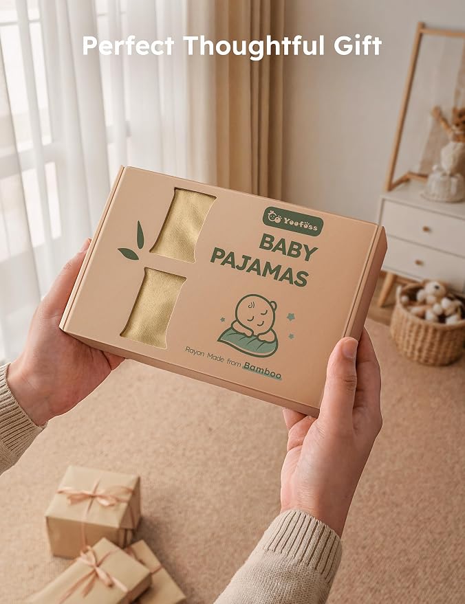 Yoofoss Viscose Bamboo Baby Pajamas Newborn Sleepers - Image 6