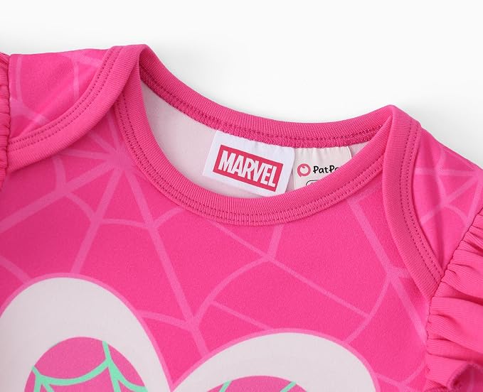 Disney Stitch Princess Minnie Winnie Marvel Baby Girls Ruffle Long Sleeve - Image 4
