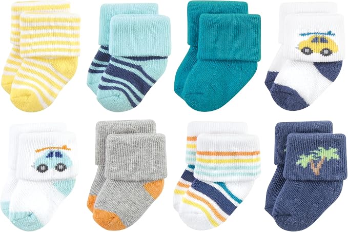 Hudson Baby Baby 8-pack Cotton Rich Newborn and Terry Socks by HudsonBaby