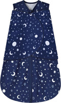 Newborn Sleep Sack Baby Swaddle,Swaddle me 3-6 Month,3-Way Adjustable Wearable Blanket,100% Rayon Cotton Swaddling Sleeping Bag，TOG 0.5 (Starry Sky, 3-6 Months)