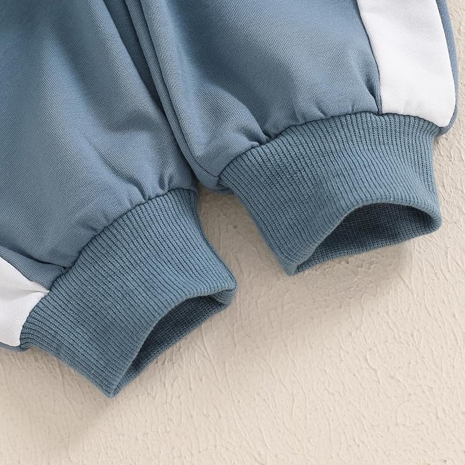 Infant Baby Boy Fall Winter Clothes Outfit Hooded Long Sweatshirt Pant Set - Image 7