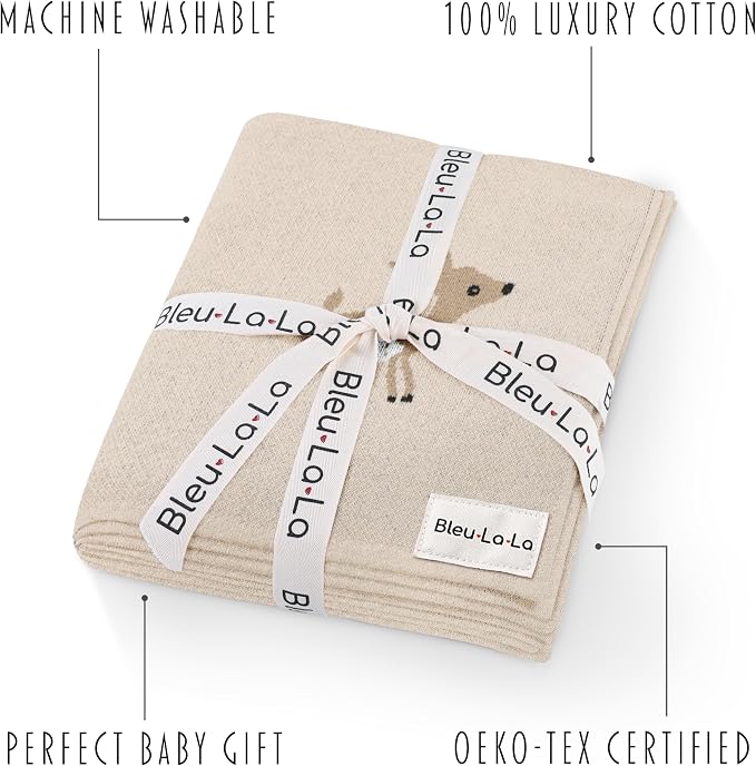 Knit Baby Swaddle Blanket - Image 3