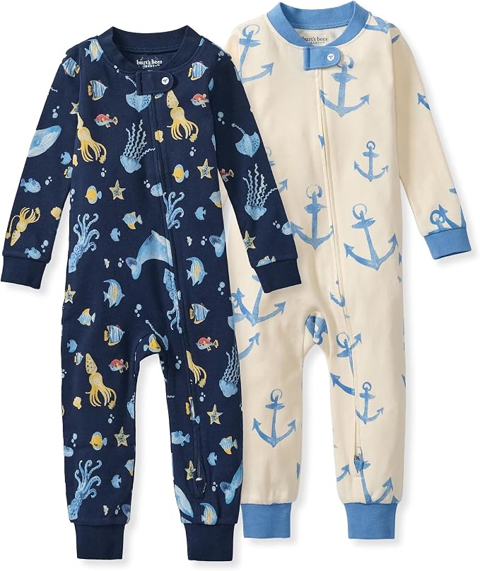 Burt's Bees Baby Unisex Footless Sleeper Pajama, 1-Pc Zip-Up Footie Pajama | by BurtsBeesBaby