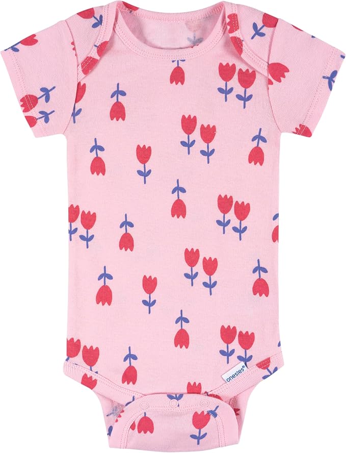Onesies Brand Baby Girls' 8-pack Short Sleeve Mix & Match Bodysuits - Image 3