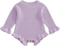 Mubineo Baby Girl Fall Winter Clothes Basic Plain Cute Sweater Romper Outfit by Mubineo