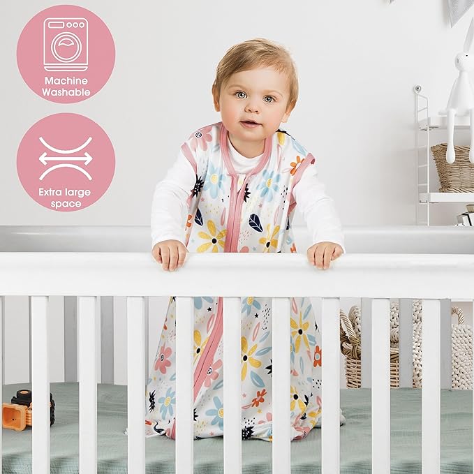 BSTOPPT 3 Pack Baby Sleep Sack 0-6 Months 100% Rayon Cotton Baby Sleeping Bag - Image 2