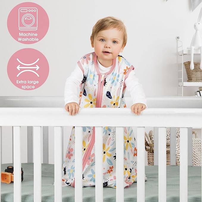 BSTOPPT 3 Pack Baby Sleep Sack 18-24 Months 100% Rayon Cotton Baby Sleeping Bag - Image 2
