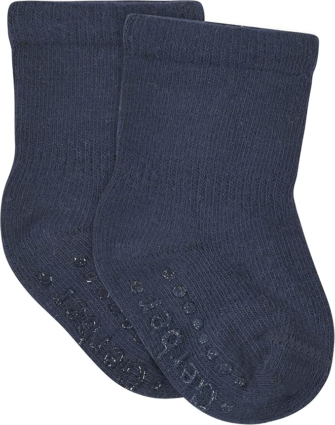 Gerber baby-boys 8-pack Wiggle-proof Jersey Crew Socks - Image 2