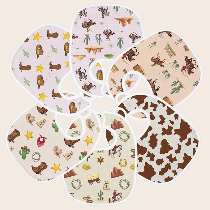 Baby Bibs for Baby Boys Girls 6-Pack - Image 7