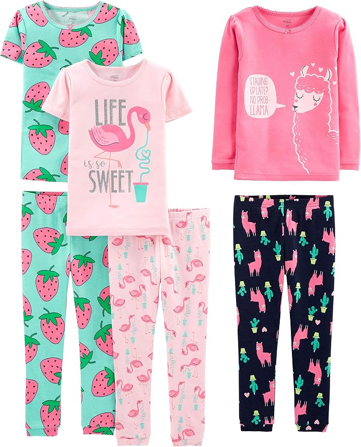 Simple Joys by Carter's Girls 6-piece Snug Fit Cotton Pajama Set by SimpleJoysbyCarters