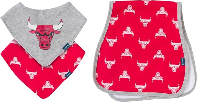 Gerber Baby NBA Bandana Bib and Burp Cloth Set by Gerber