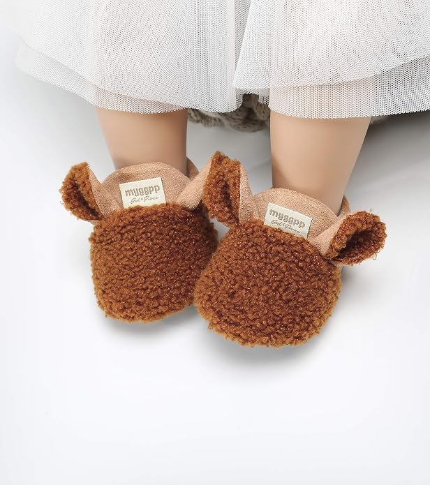 Ohwawadi Infant Baby Boys Girls Slippers Cozy Fleece Booties Soft Bottom Warm - Image 2