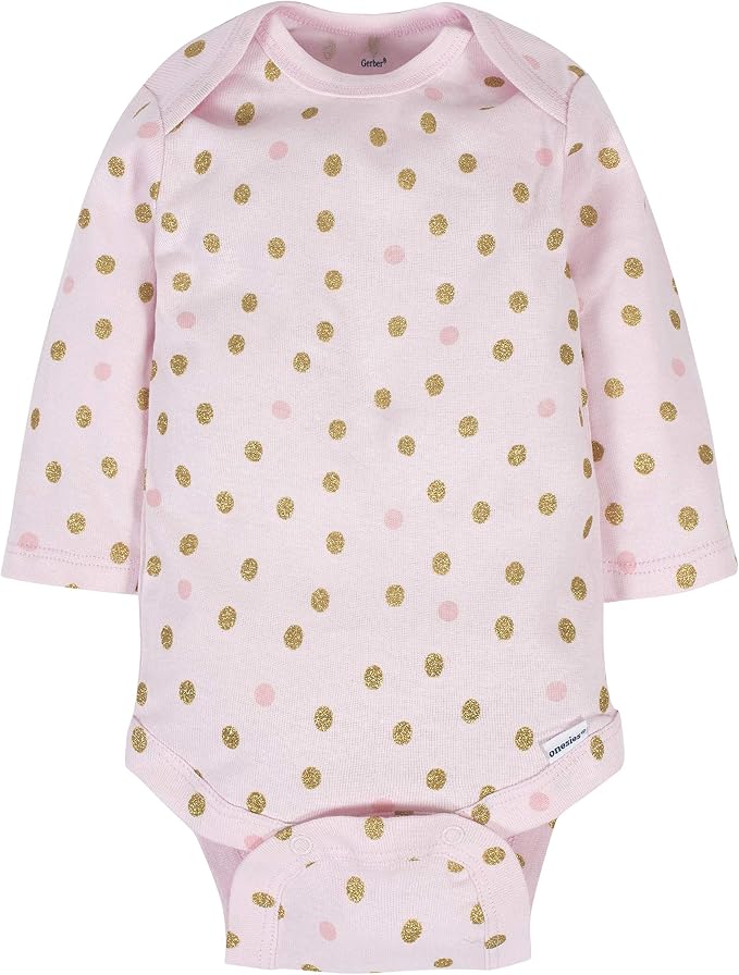Gerber Baby Girls' 6-pack Long-sleeve Onesies Bodysuits - Image 5