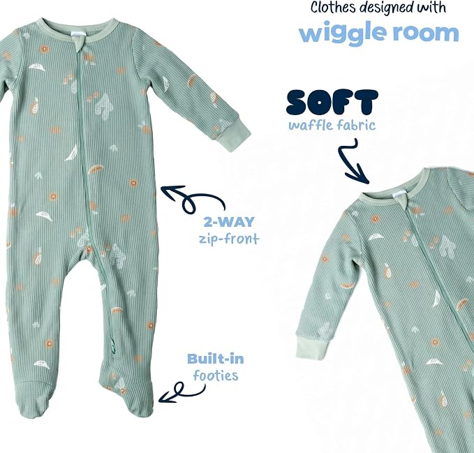 Gerber Baby 2-pack 2-way Zip Thermal Footed Sleep 'N Play - Image 5