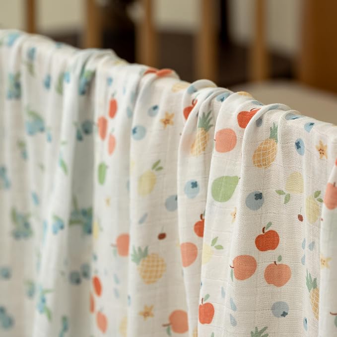 GLLQUEN BABY Receiving Blankets Muslin Swaddle Blanket - Image 5