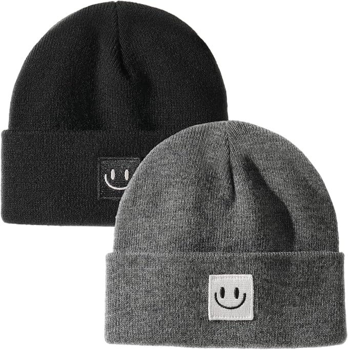 FURTALK Baby Beanie 2 Pack Toddler Winter Hat Embroidered Knit Cap Ages 0-8 | by FURTALK