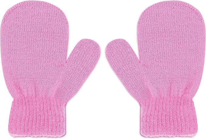 UTTPLL Toddler Magic Stretch Gloves Mittens Multicolor Soft Knit Gloves Warm - Image 2