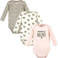 Hudson Baby Baby Girls' Cotton Long-sleeve Bodysuits 3-pack by HudsonBaby