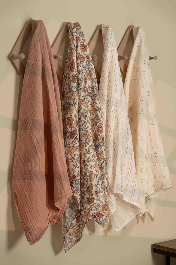 Muslin Swaddle Blankets for Newborn, Cotton Receiving Blanket | 4 Pack 100% - Image 7