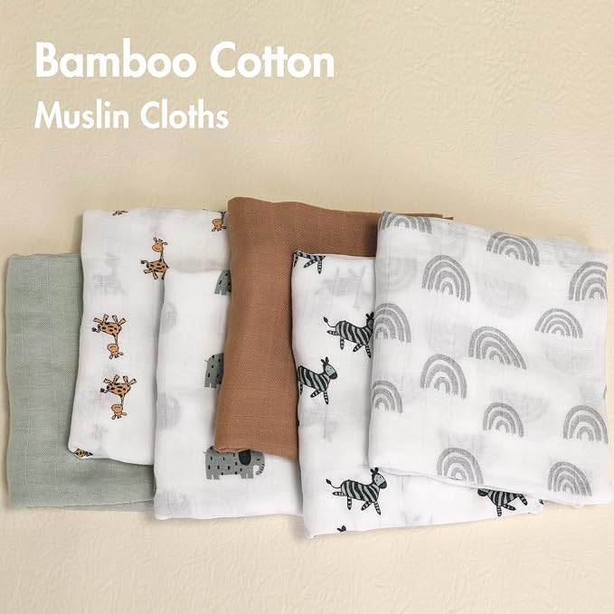 GLLQUEN BABY Receiving Blankets Muslin Swaddle Blanket - Image 6