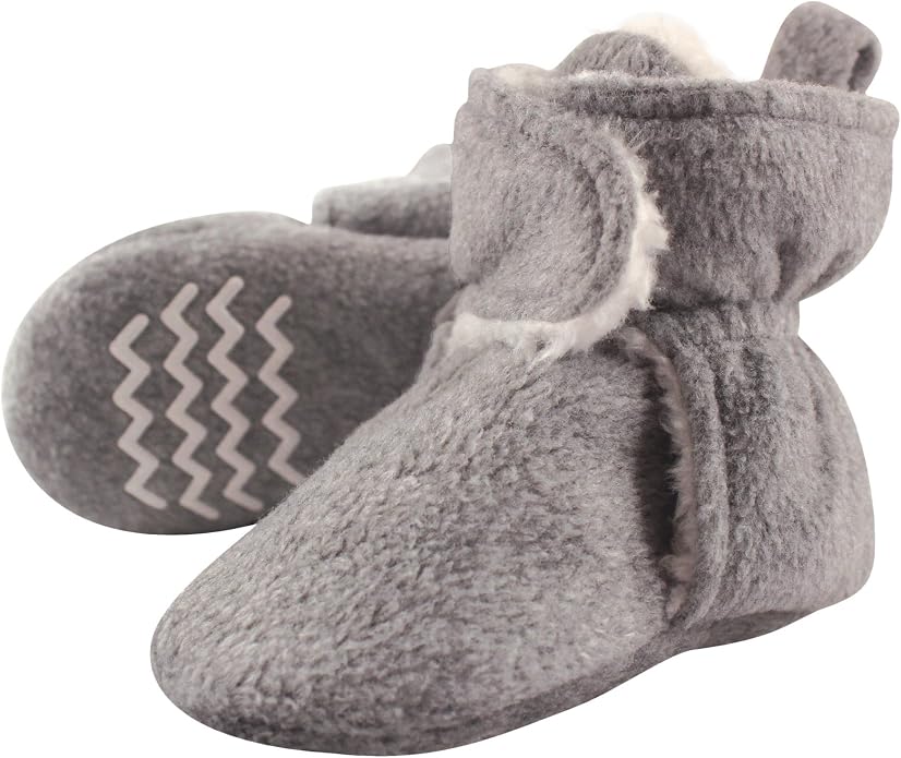 Hudson Baby Unisex Baby Cozy Fleece and Faux Sherpa Booties - Image 2