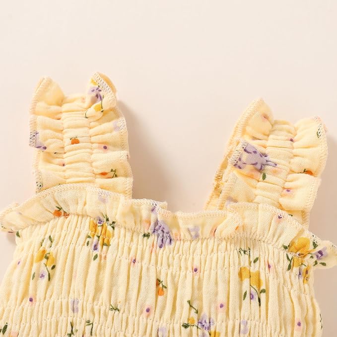 YOUNGER TREE Baby girl Romper Infant Summer Clothes Ruffle Sleeveless One Piece - Image 5