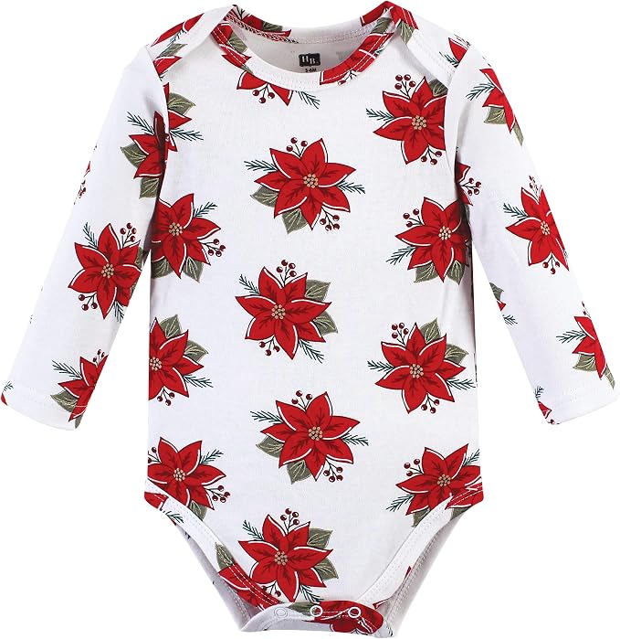 Hudson Baby Baby Girls' Cotton Long-sleeve Bodysuits 3-pack - Image 3