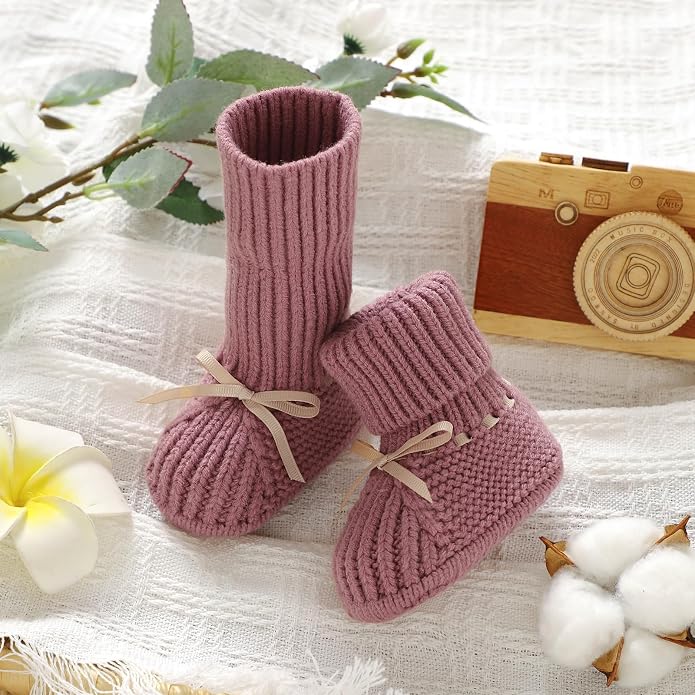 mimixiong Baby Booties Newborn Infant Sock Shoes | Hand Knitting Crochet Boy - Image 3