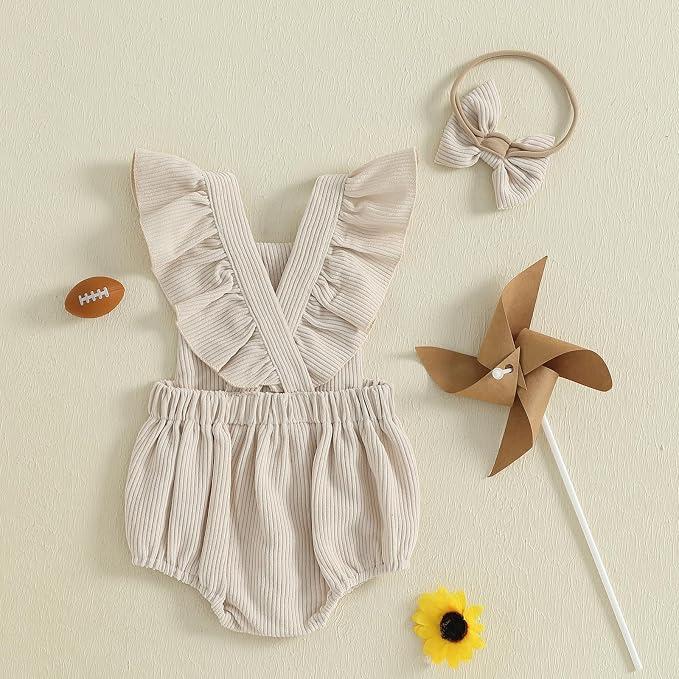YINGISFITM My First Halloween Baby Girl Outfit Newborn Pumpkin Bubble Romper - Image 3
