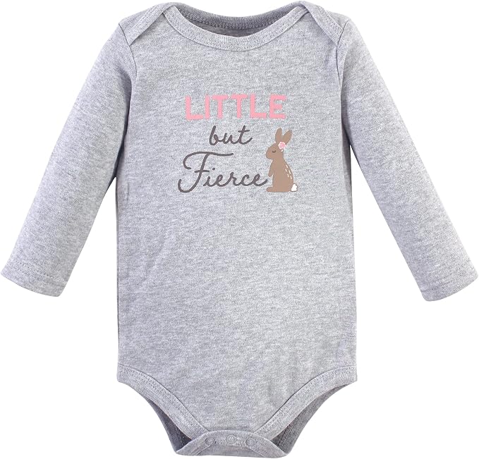 Hudson Baby Baby Girls' Cotton Long-sleeve Bodysuits 3-pack - Image 5