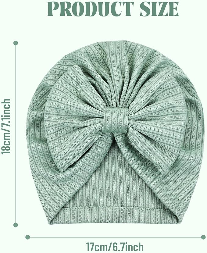Cinaci 4 Pieces Baby Girls Turban Hats - Image 2