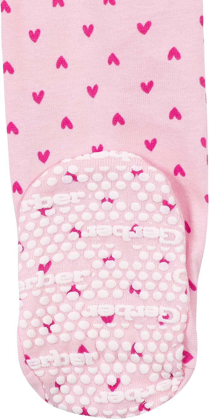 Gerber Baby Girls 4-pack Footed Pajamas - Image 5