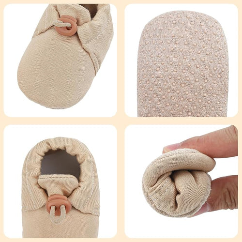 2 Pack Newborn Shoes Soft Sole Baby Sock Booties Drawstring Infant Boys Girls - Image 2