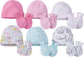 Onesies Brand Baby 12 Piece Cap and Mitten Set | Six cotton caps and six mitten by OnesiesBrand