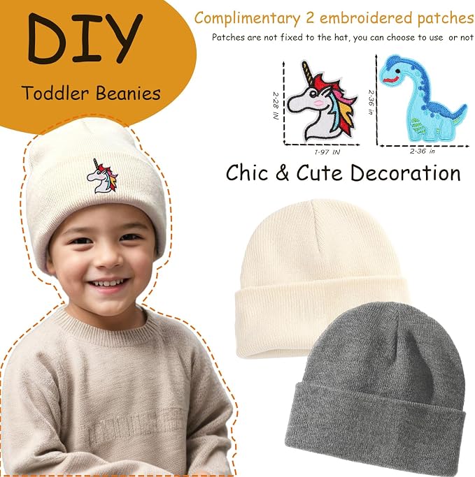 vidsel 100% Cotton Toddler Beanie Hats - Image 5
