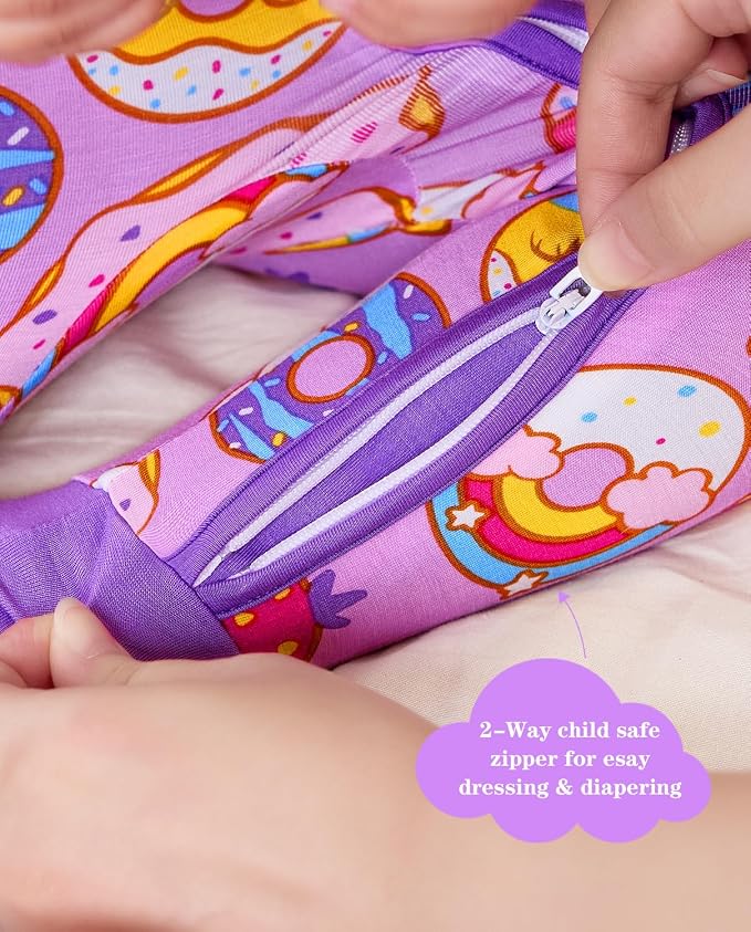 babee Reshinee Viscose Derived from Bamboo Baby Footie Pajamas Convertible - Image 4
