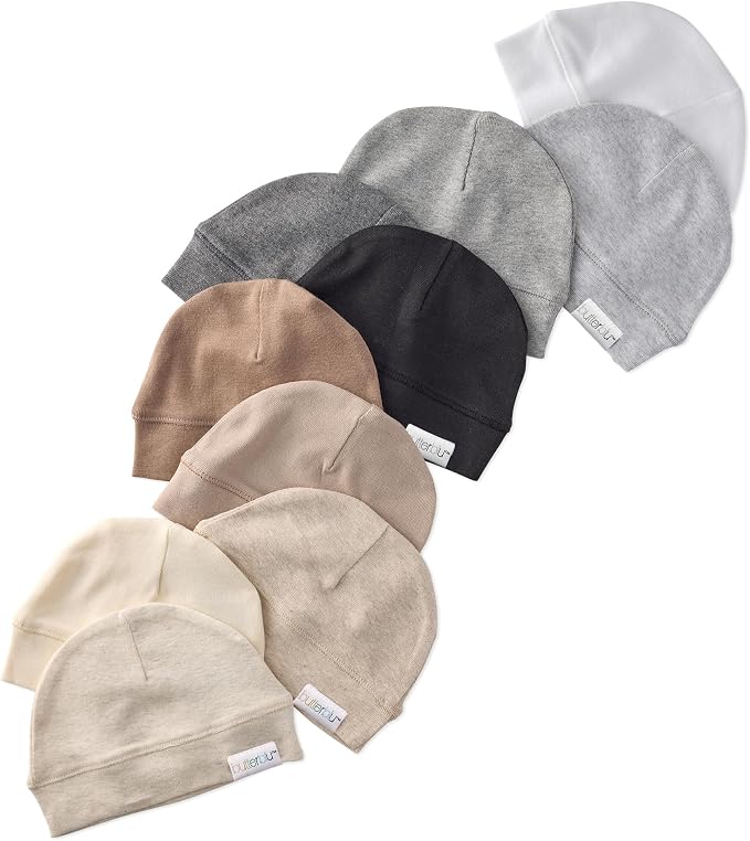 Butterblu Charlie 10-Pack Caps 100% Organic Cotton Beanie Hats | GOTS certified by Butterblu