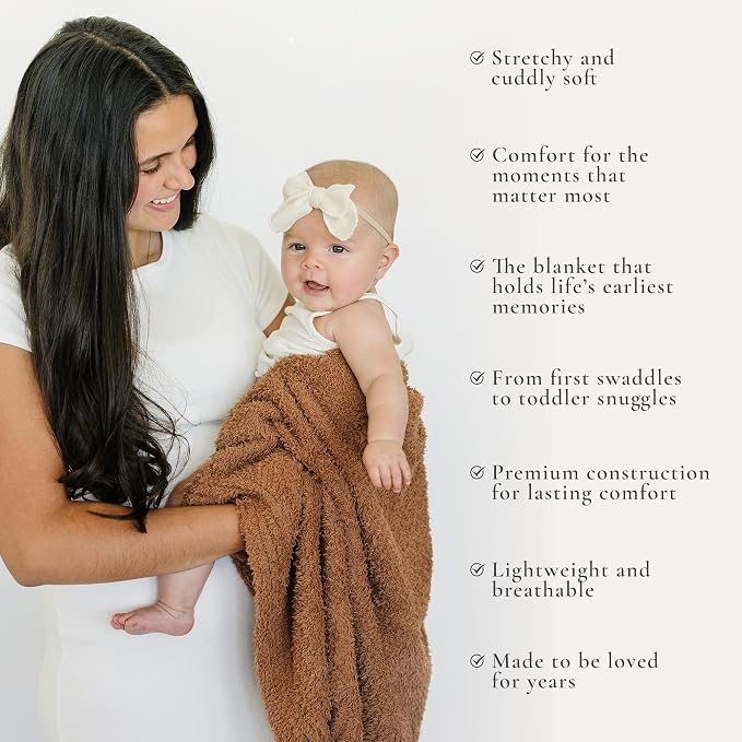 Saranoni Bamboni Luxury Baby Blanket | Cozy & Soft Plush Receiving Blankets | - Image 2