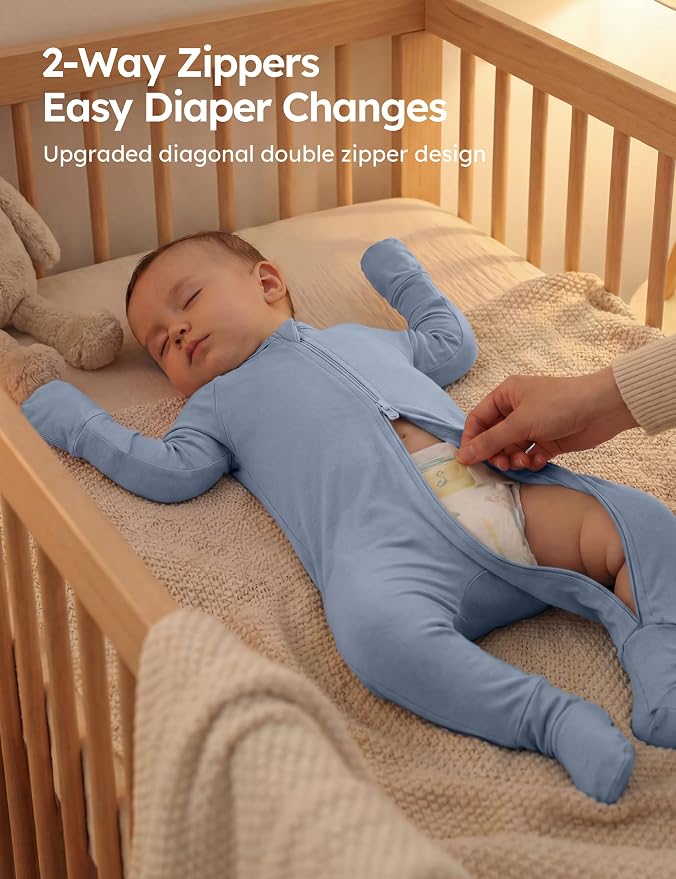Yoofoss Viscose From Bamboo Baby Pajamas Footless & Footed baby Sleepers - Image 4
